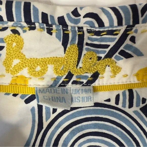 Boden Classic Shirt US 10 Long Sleeve Button Front Blouse Women 1620 - Picture 2 of 3